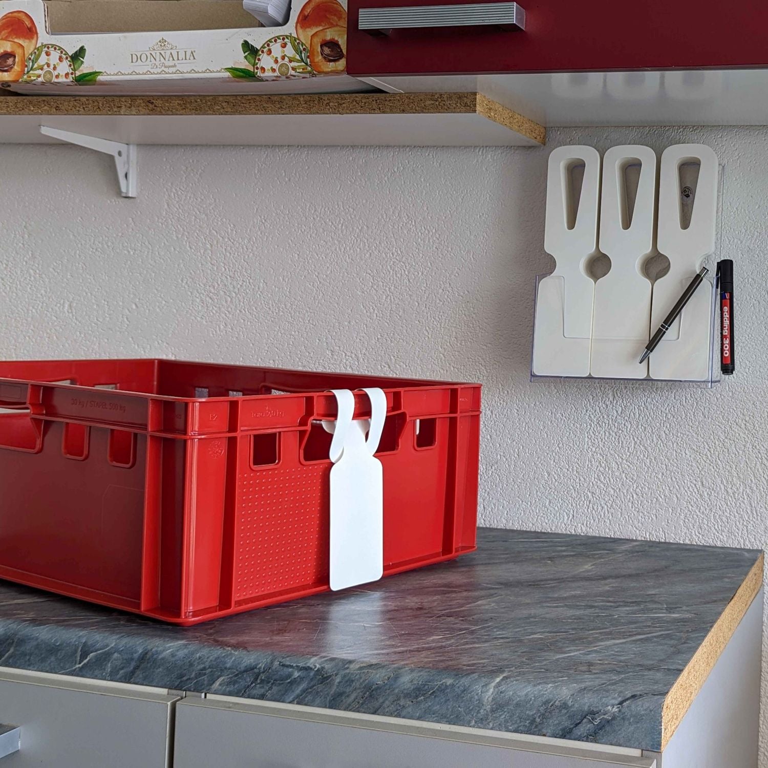 Aufsteller für Kistenanhänger, Ordnung, Schlachthof/Bäckerei - Kriegerdruck